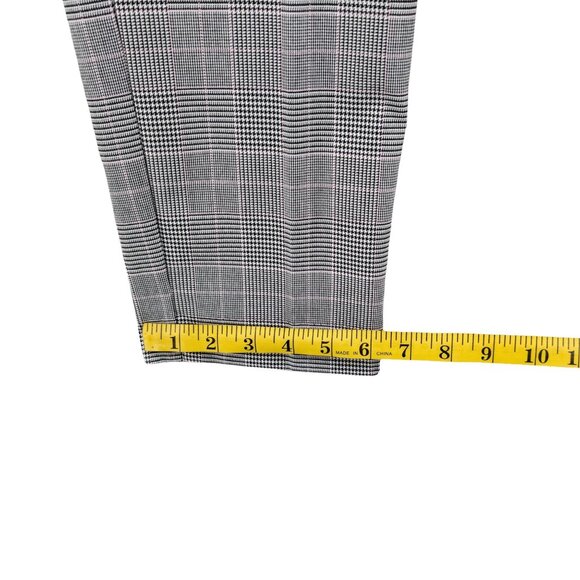Talbots Hampshire Pants Womens Grey Glen Plaid Flat Front Size 4P - Picture 10 of 10